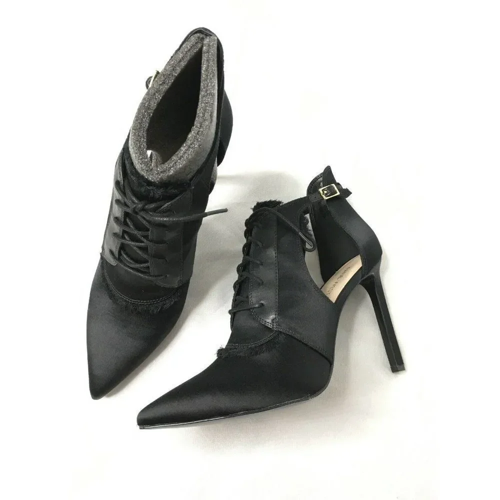 Nwob New Nine West Women's Takeashot Cut-Out Pump Black Halloween Us9.5 M